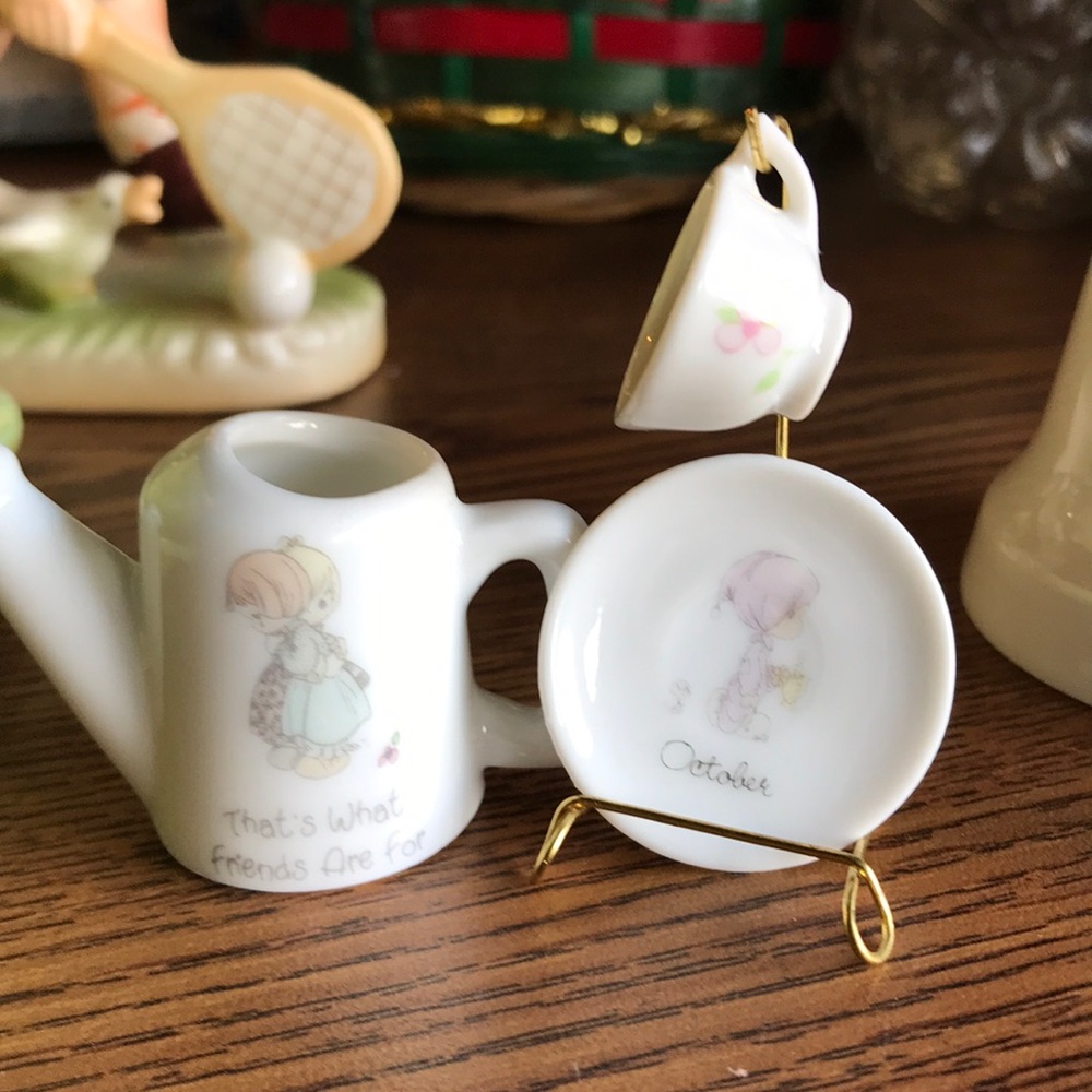 Precious moments October tiny dishes.